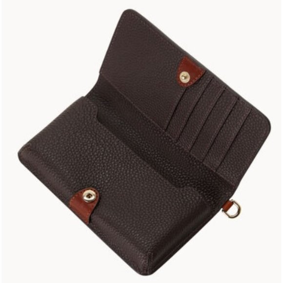 Dooney & Bourke Fey Phone Wristlet Brown Tmoro